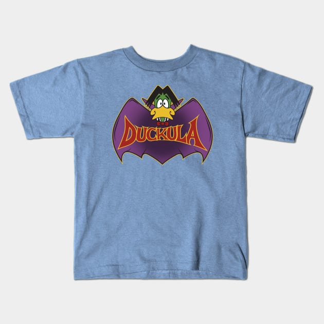 Duckula Kids T-Shirt by wolfkrusemark